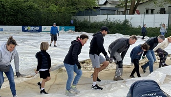 Abbau Traglufthallen...