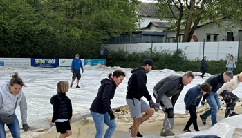 Abbau Traglufthallen...