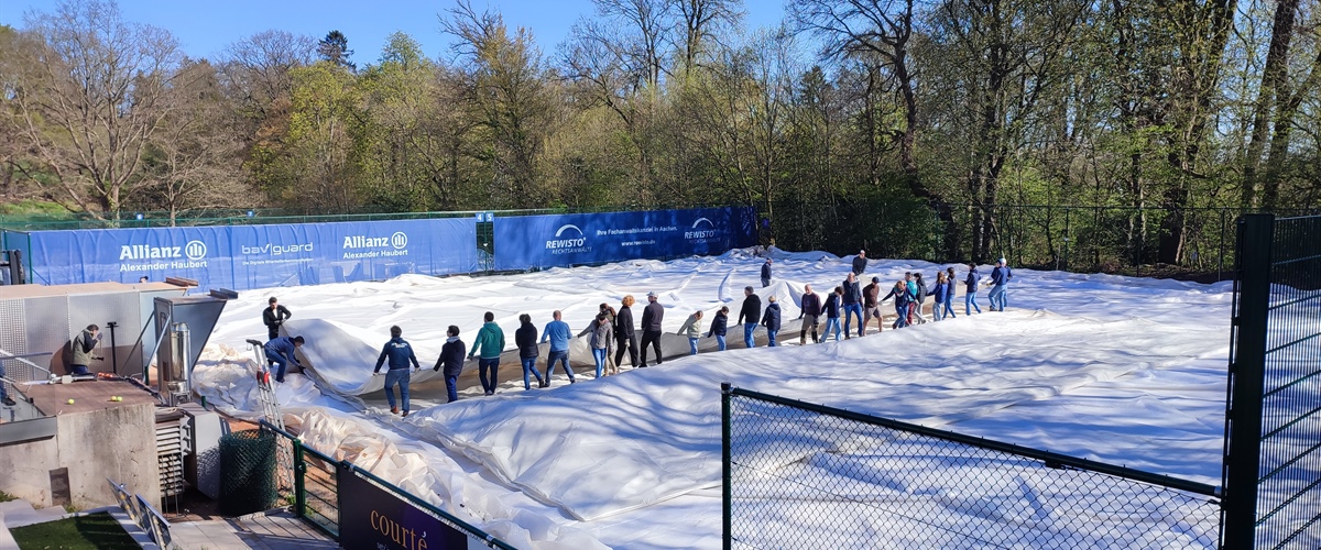 Aufbau Tennishallen, 25-27.09.2026