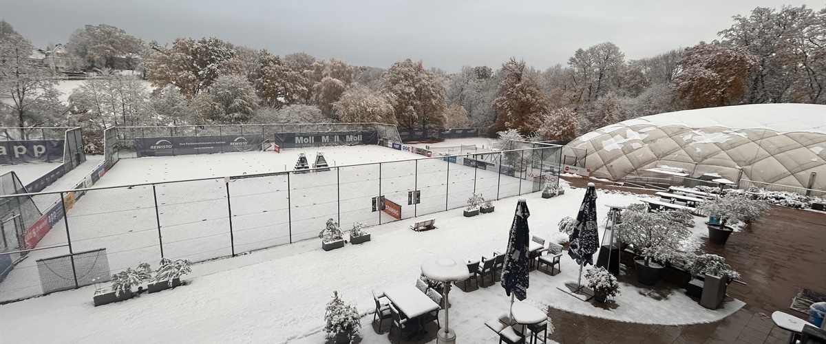 Erster Schnee auf der Anlage